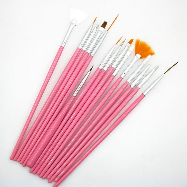 

nail supplies wholesale 15 sets of painted pens nail brush white black pink polished rod 4 colors optional, Yellow