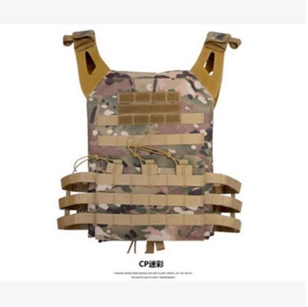 

outdoor tactical plate vest ammo armor rig paintball gear hunting clothes chest protective plate carrier vest, Camo;black