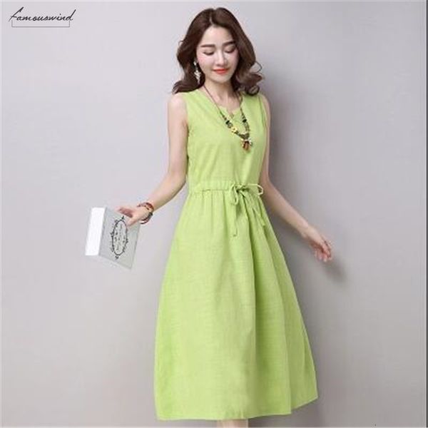 

fashion dress women summer new elegant big yards dresses sleeveless medium long cotton linen dress designer clothes, Black;gray