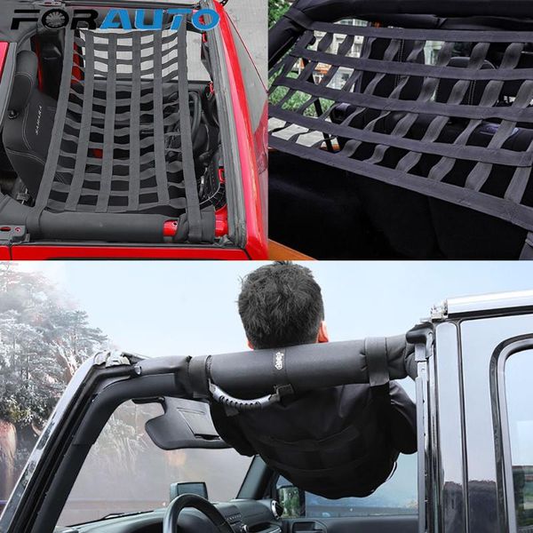 

черный heavy duty cargo net обложка для wrangler tj jk 07-18 многофункциональной крыша хранение гамака кровати rest сеть обложки