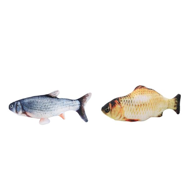 

set of 2 cats electric moving fish toys funny cat