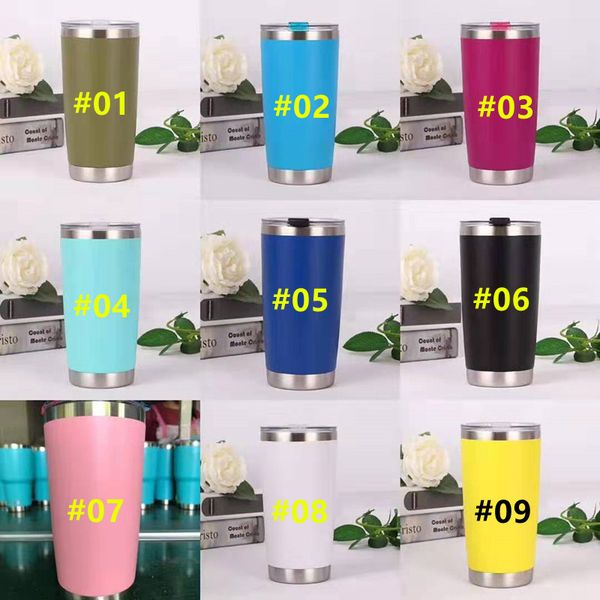 

wholesale 20oz stainless steel beer tumbler cup with seal lids wine tumblers mug double wall vacuum insulated cup water bottle hot