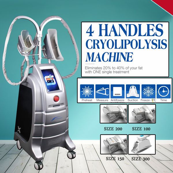 

2019 4 handpieces cryolipolysis e fat cryotherapy vacuum loss weight beauty machine cryo handles