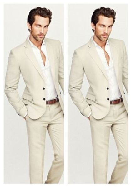 

новое поступление слоновая кость вырез лацкан две кнопки куртка мужские костюмы последние пальто брюки 2 шт. slim fit модные смокинги terno, White;black