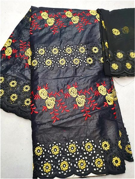 

african bazin brode getzner 2018 nouveau bazin riche brocade farbic swiss dry lace latest riche getzner 5+2yard/lot, Black;white