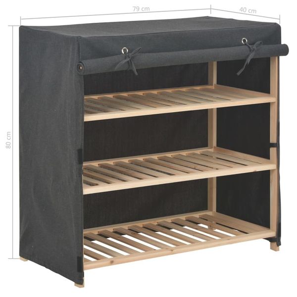 

shoe cabinet with gray fabric cover 79x40x80 cm garden sets
