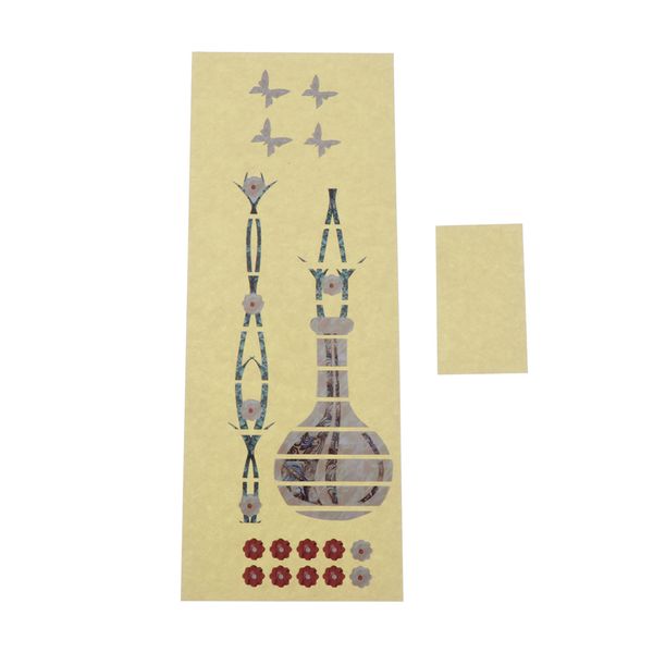 

guitar fretboard note decals fingerboard sticker diy, vase flower pattern