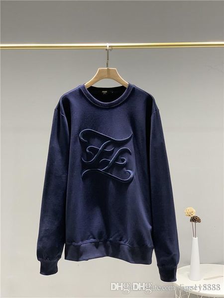 

men luxury thick hoodie sweater catwalk pullover men brand long sleeve oversize design sweatshirt letter embroidery new design men wear 04, Blue;black