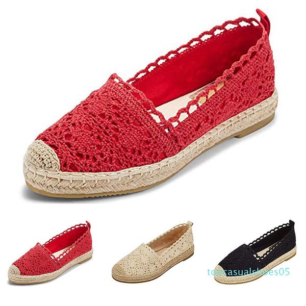 

2018 new mesh lace-up women ladies sole hollow floral lace ankle flat canvas round toe casual shoes woman shoes t05, Black