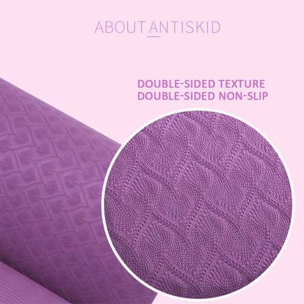 

fitness mat non-slip mat body line aerobics outdoor tpe 183 * 61 * 0.6cm yoga elasticity