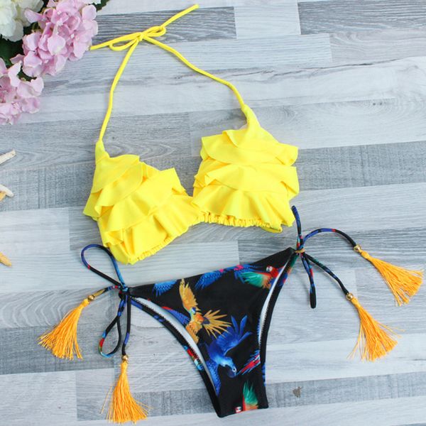 

swimwear women designer bikini polyester flower bikinis sets brazil swimwear printed bathing suits low waist swimsuits drop shipping, White;black