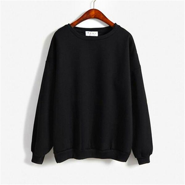 

6xl solid color hoodie men autumn 2019 women sweatshirt plus size winter couple hoodies cartoon harajuku blue mens clothing, Black