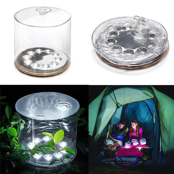 

10led camping solar powered foldable inflatable portable light lamp for garden yard led solar light outdoor