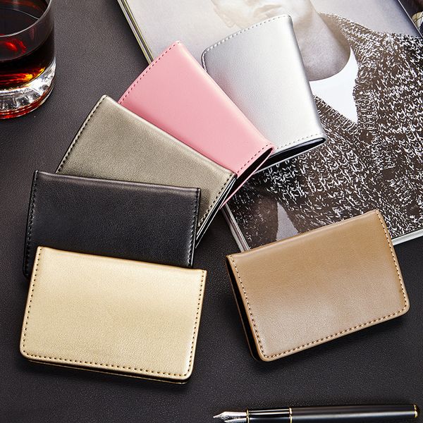 

wholesale 2019 short fashion card holders sale new style men women white black wallet size 55*36, Brown;gray