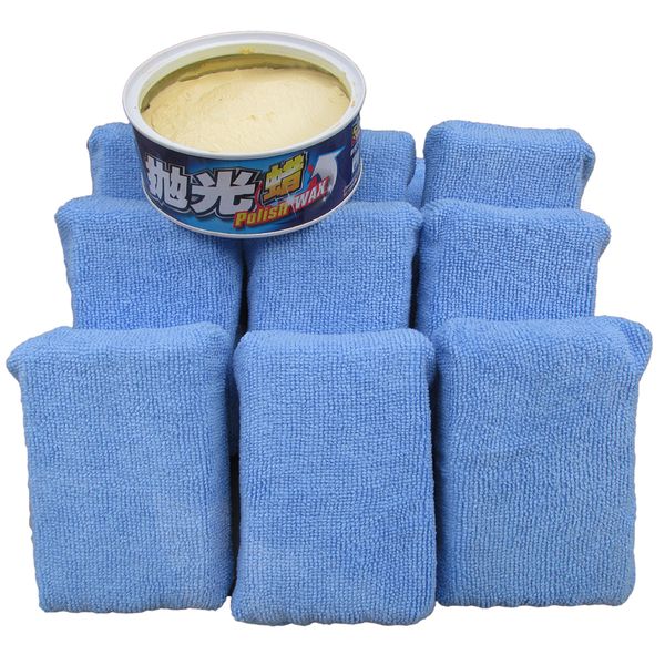 

car wash sponge block rectangular microfiber pads car cleaning tool household sponge block for body cleaning polishing 6pcs/set