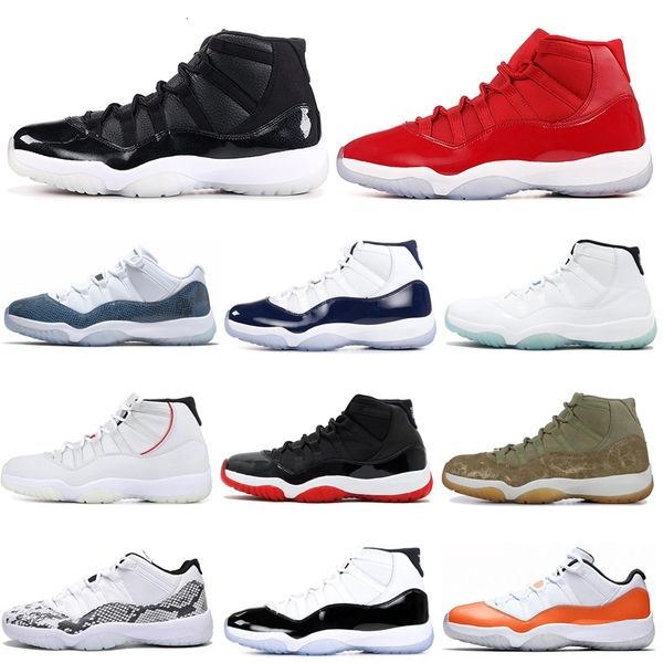 

concord 11s men basketball shoes 11 snakeskin cap and gown orange trance navy gum women mens trainer outdoor sports sneakers wholesale