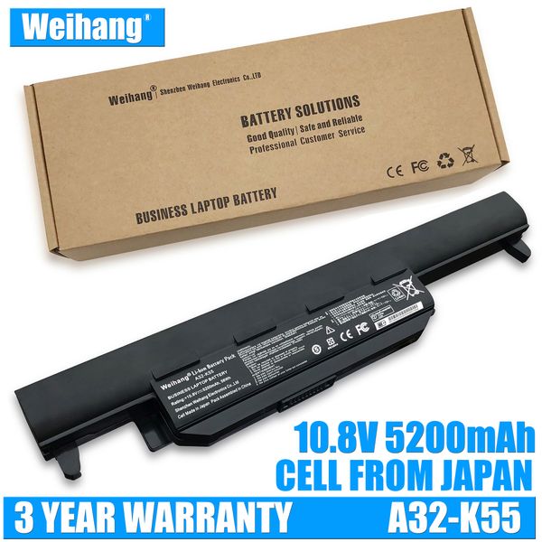 Weihang 5200mAh A32-K55 Batteria per ASUS X45 X45A X45C X45V X45U X55 X55A X55C X55U X55V X75 X75A X75V X75VD U57 U57A U57V U57VD