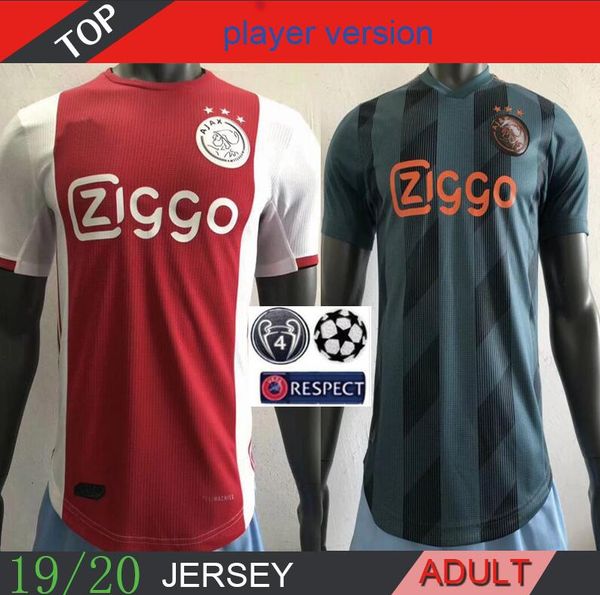 

19 20 ajax player ver ion home occer jer ey 2019 ajax away nere tadic de ligt ziyech occer hirt champion league football uniform