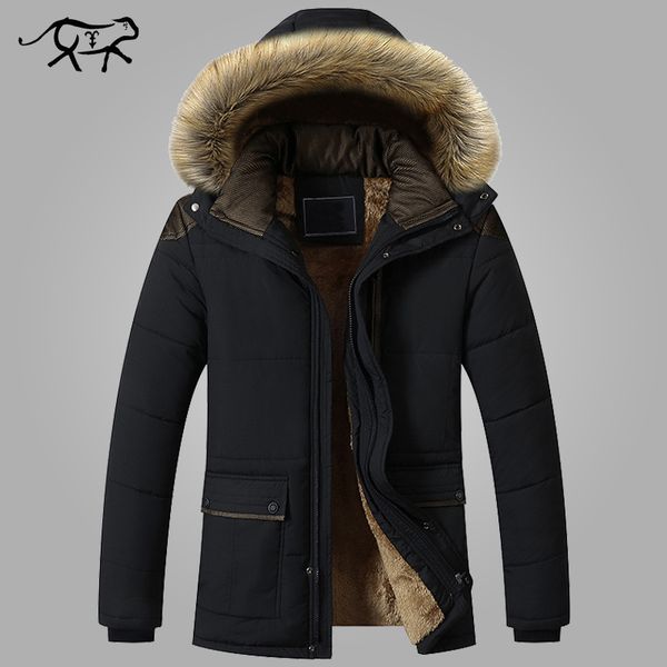 

winter jacket men clothes 2018 brand fashion new arrival casual slim thick warm man coats parkas with hooded long overcoats male, Black