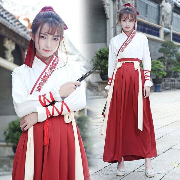 

chinese traditional hanfu dress for women ancient costume women princess dance clothing tang dynasty outfit dancewear, Black;red