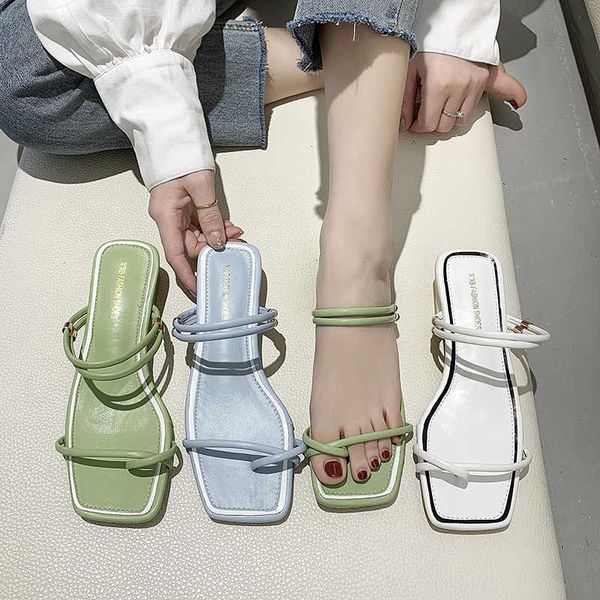 

female shoes ladies' slippers cross-tied med rubber flip flops summer woman slides 2020 flat hawaiian beach, Black