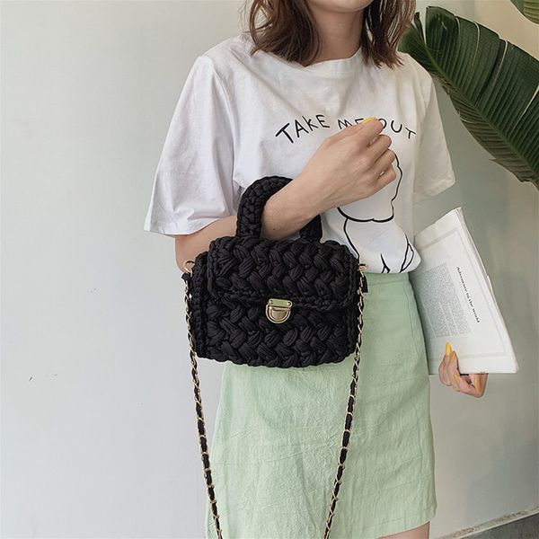 

fashion crossbody bags for women 2019 summer beach cotton bag bucket bag women shoulder ladies handbag dropshipping