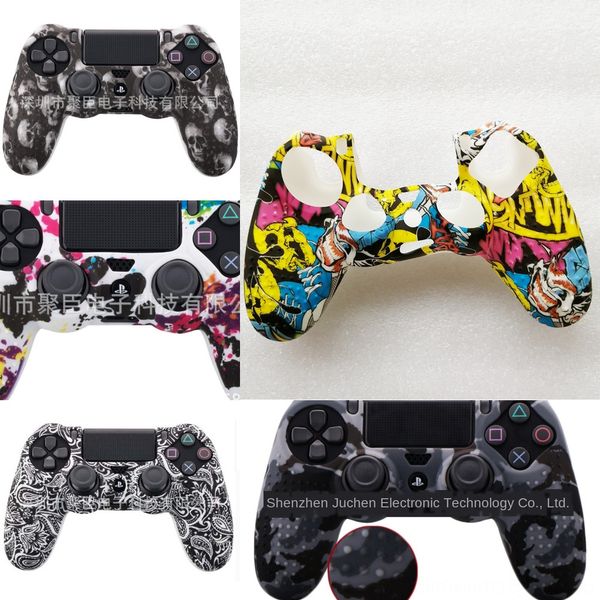 

uzn61 red skulls soft touch upper housing shell case replacement for ps4 pro ps4 slim controller jdm-040 jdm-055 jdm-050 sp4fs12