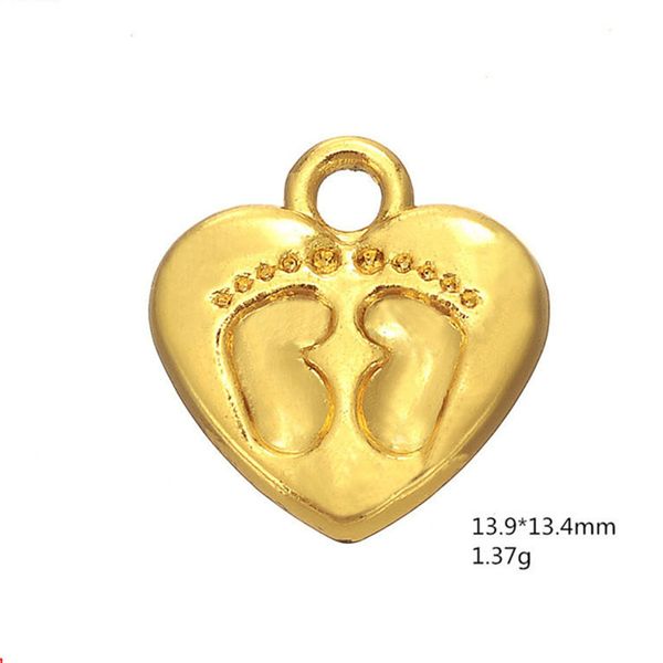 

silver gold baby footprint charm dangle charms for diy bracelet&necklace jewelry accessory floating charms 10pcs/lot, Bronze;silver