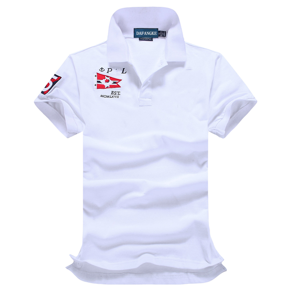 

men's polos of summer classic fashion big horse short sleeve shirt, White;black