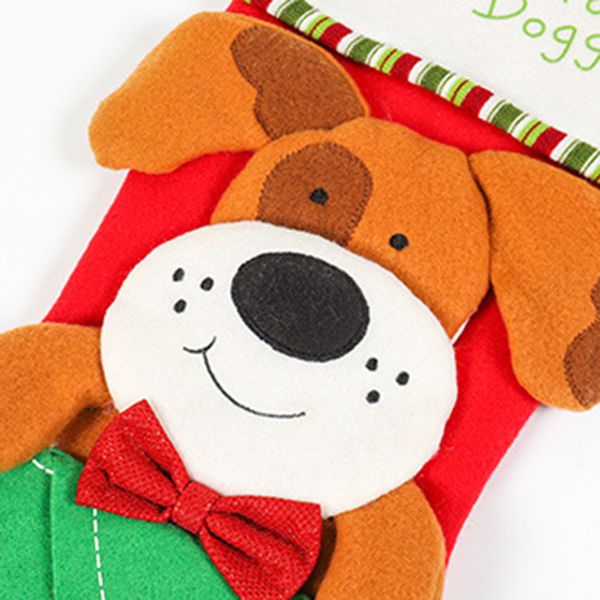 

large christmas stocking cute dog cats pattern stock gift holder candy bags hanging tree decor pendant ornaments new year gift
