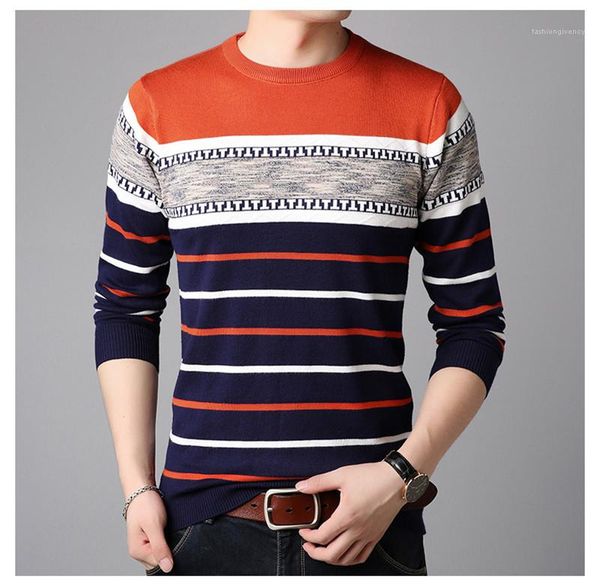 

neck outwear patchwork pullover mens sweaters mens winter autumn striped sweaters shirts long sleeve slim business sweaters casual round, White;black