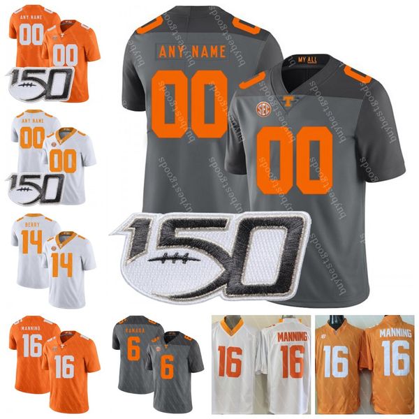 

custom tennessee volunteers 2019 football marquez callaway tyus fields jauan jennings wanya morris darnell wright ncaa 150th jersey, Black;red