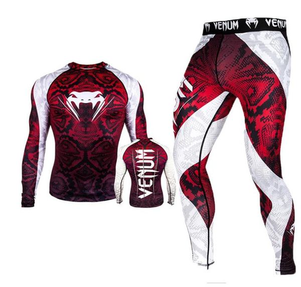 

venom printed mens tracksuits designer long sleeves long pants skinny suit male running sport suits, Gray