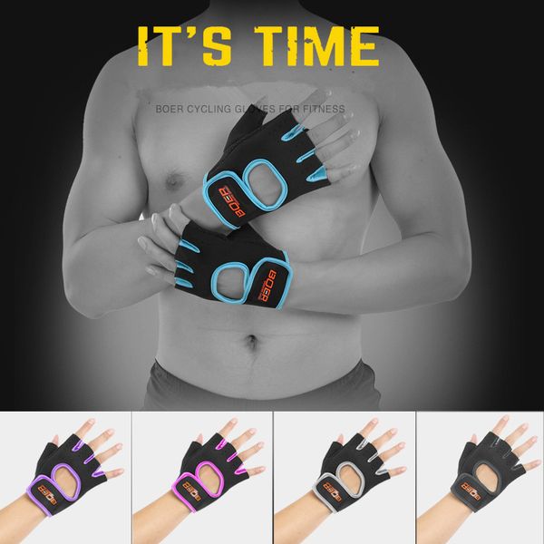 

1 pair women/men anti-skid weight lifting gloves breathable gym glove body building fitness gloves exercise training wrist glove