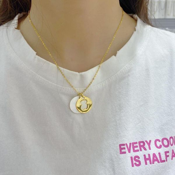 

stainless steel heart necklace jewelry women fashion animal necklace party accessories mama bear gift, Silver