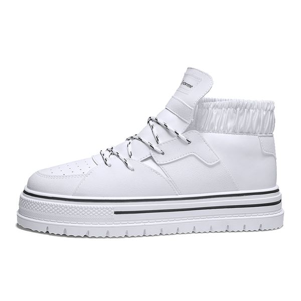 

2019 spring men's casual shoes wear-resistant mid-shoes men's sports lace trend breathable shoesygb-c804, Black