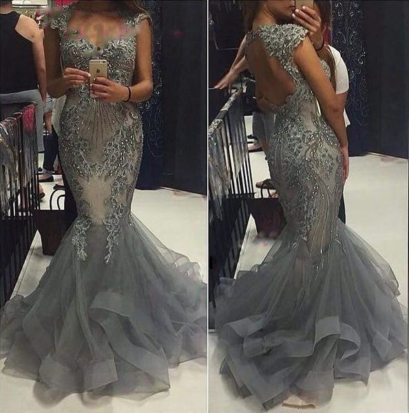 

игристые кристалл русалка вечерние платья нового сексуального backless бисероплетение длинные тюль формальные пром платья сшитое, Black;red