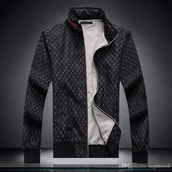 

Hot Sale New Leisure Sports Double Color Stitching Stand-up Collar Mens Designer Tracksuits Multi - Size Length Sleeve Men Tracksuit