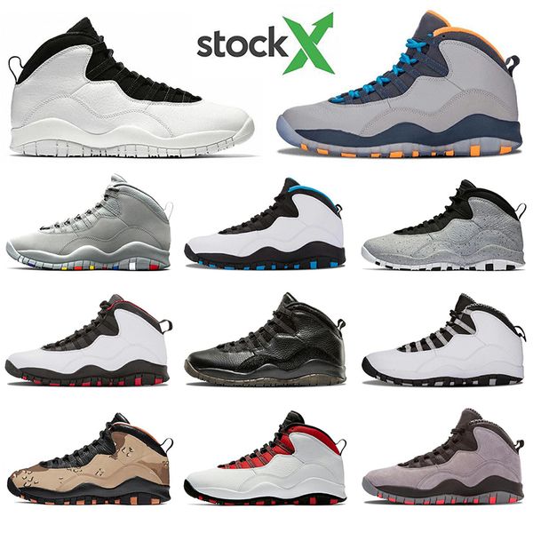 

with socks 2020 10 10s steel grey westbrook white men basketball shoes chicago bobcats sports sneakers size 40-47, White;red