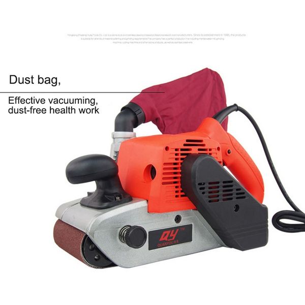 

1380w belt sander portable polishing machine flat sanding machine woodworking polisher with gift 20 pcs of belt