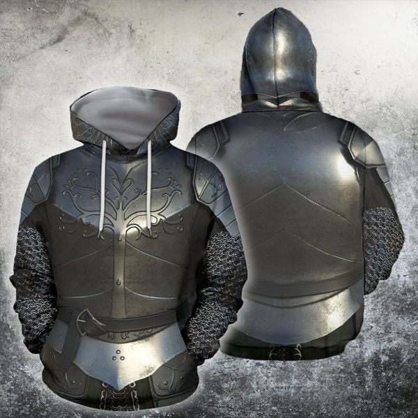 

ujiw 3d all over printed knights armor templar flag streetwear hoodie long sleeve pullover custom hoodie drop shipping, Black