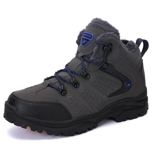 

tantu cow suede waterproof outdoor hiking shoes for men women's high-cut climbing mountain shoes big size sport camping sneakers