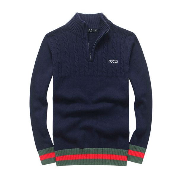 

Новый пуловер высокого качества половина молния свитер мужская повседневная Мар