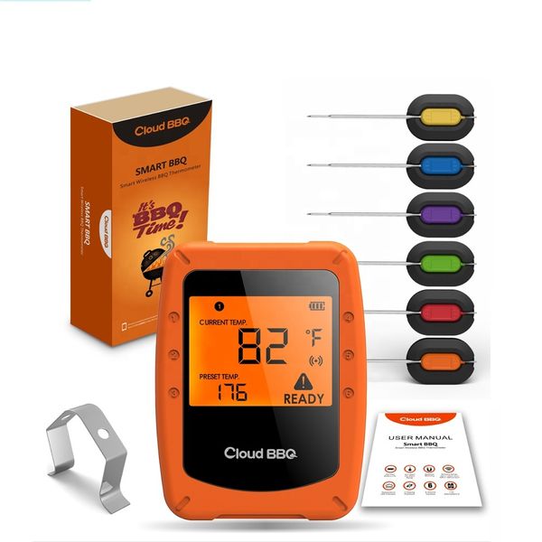 

digital smart food cooking wireless bbq bluetooth meat thermometer