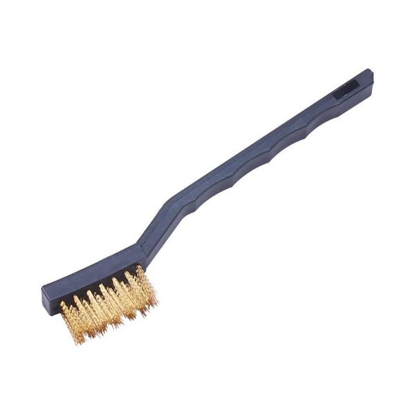 

2pcs/3pcs/5pcs 17cm total length copper wire cleaning brush 1.3cm working width metal brush plastic handle
