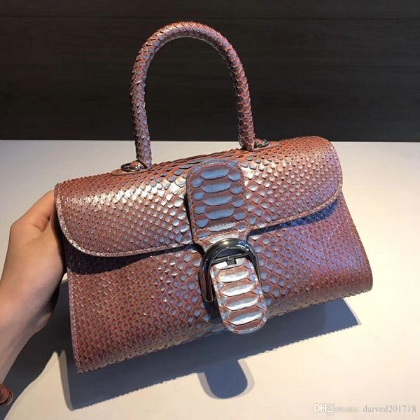 

european classical style luxury more color handbag bag python skin make leather royal banquet ladies bag gem gold decorative rivets