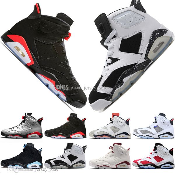 

2019 infrared bred vi 6 6s mens basketball shoes 3m reflective maroon alternate hare olympic men sport sneakers designer trainers size 40-47