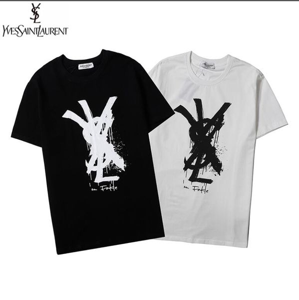 

selling designers t-shirt men's shirt t-shirt fashion summer tide brand letter printing luxury men's shirt clothing, White