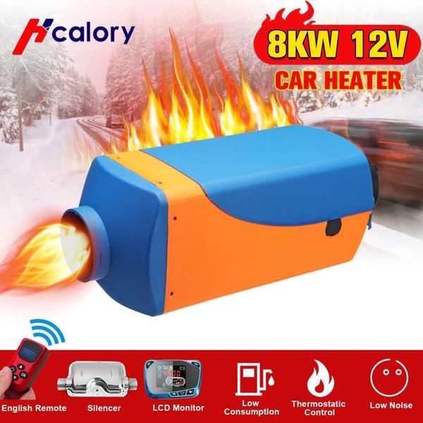 

upgrade 8kw air diesels heater 8000w 12v car heater for trucks motor-homes boats +lcd monitor switch +remote control