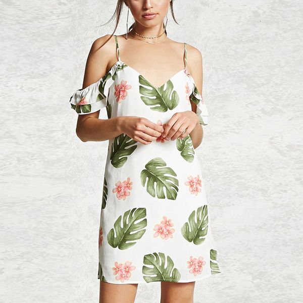 

wear lotus women's leaf sleeve printing dress om1017, Red;white